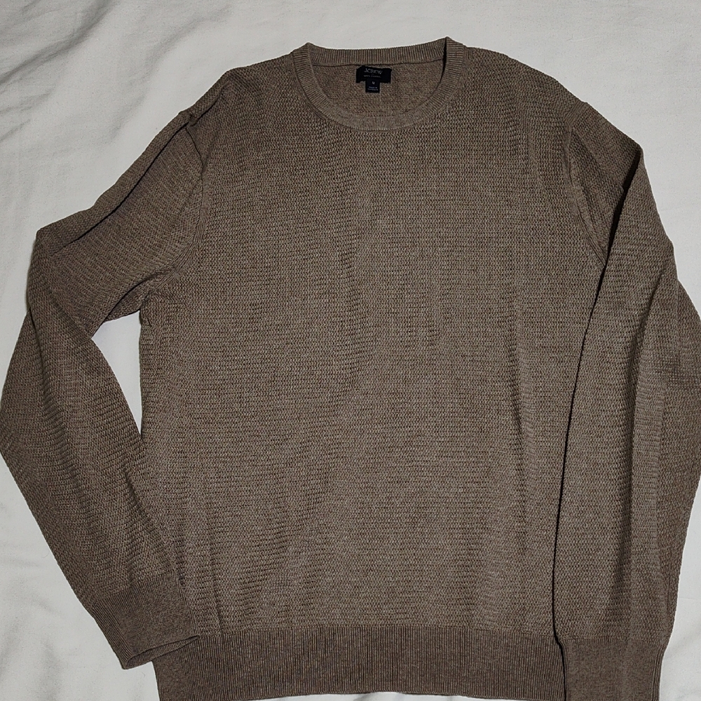 J. Crew Men's Tan Crewneck Sweater